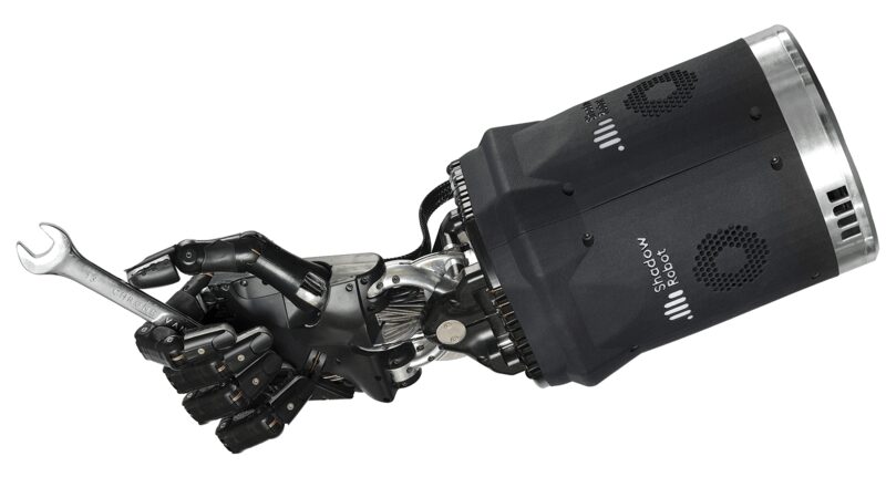 A Shadow Robot dexterous hand gripping a spanner